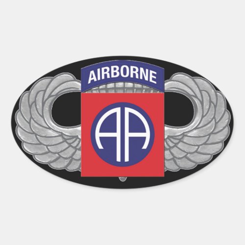 82nd Airborne Division All American Oval Sticker