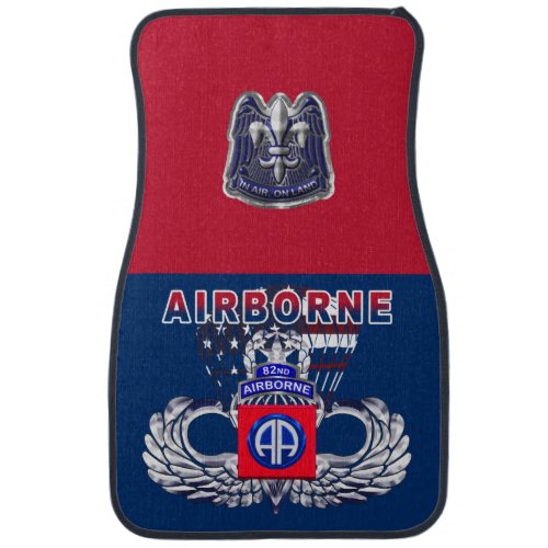 82nd Airborne Division All American Paratrooper Car Floor Mat