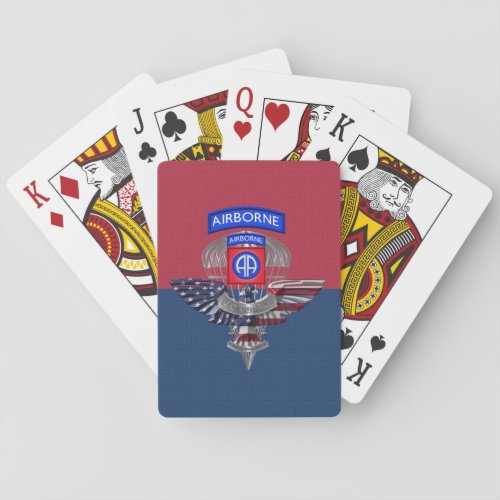 82nd Airborne Division All American Playing Cards