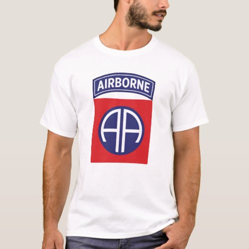 82nd Airborne Division All American Service Badge T_Shirt