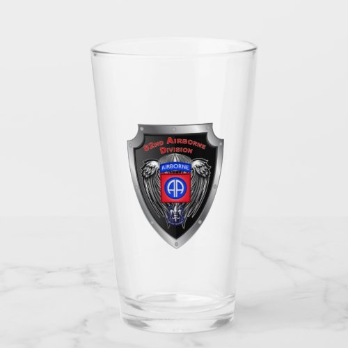 82nd Airborne Division All American Shield Glass
