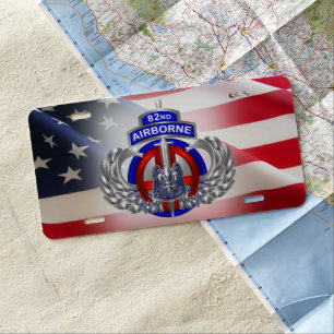 82nd Airborne Division “ALL AMERICANS” License Plate