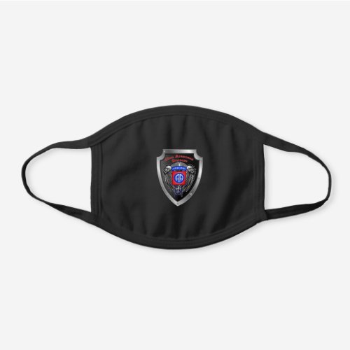 82nd Airborne Division All The Way Black Cotton Face Mask