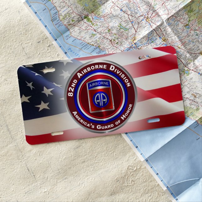 82nd Airborne Division "All The Way" License Plate (In Situ)