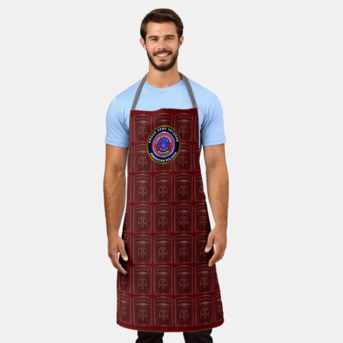 82nd Airborne Division All The Way Proud Veteran Apron