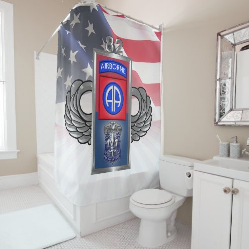 82nd Airborne Division All The Way Shower Curtain