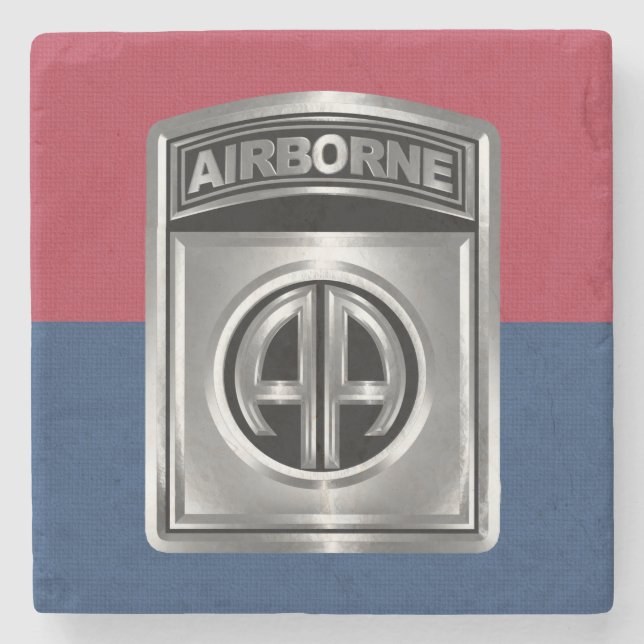 82nd Airborne Division “All The Way" Stone Coaster (Front)