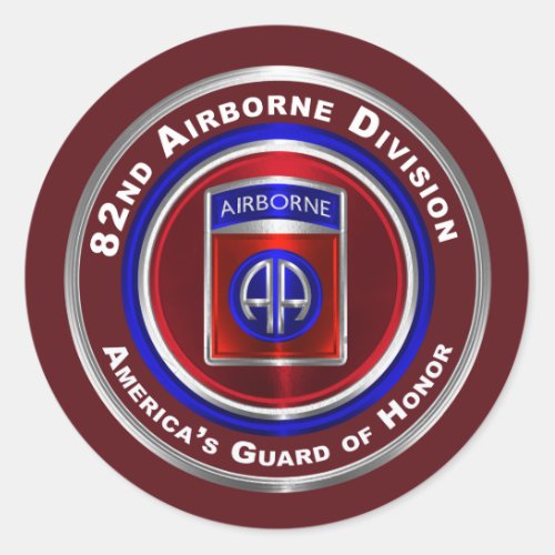 82nd Airborne Division Americas Guard of Honor Classic Round Sticker