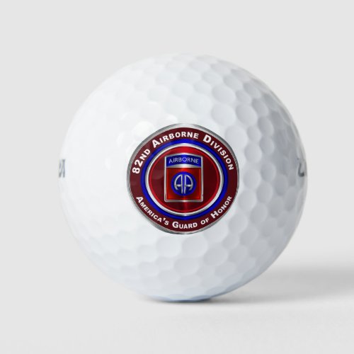 82nd Airborne Division Americas Guard of Honor Golf Balls