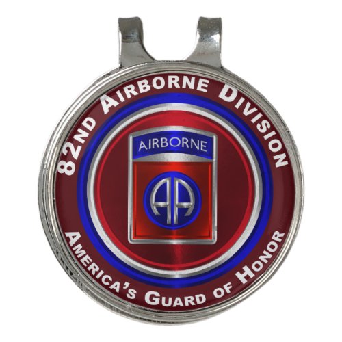 82nd Airborne Division Americas Guard of Honor Golf Hat Clip