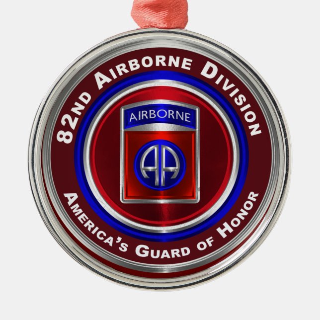 82nd Airborne Division America’s Guard of Honor Metal Ornament (Front)