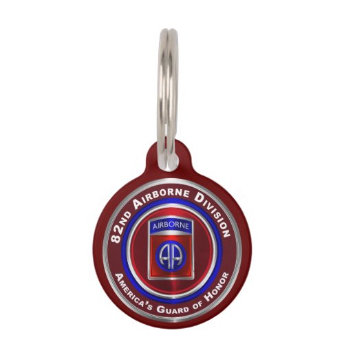 82nd Airborne Division Americas Guard of Honor Pet ID Tag