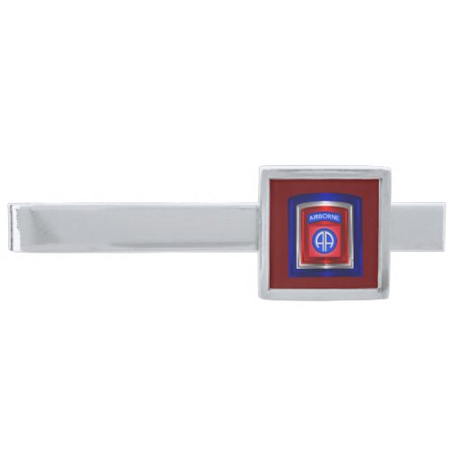 82nd Airborne Division Americas Guard of Honor Silver Finish Tie Bar