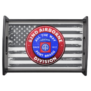 82nd Airborne Division-Antique Design Serving Tray