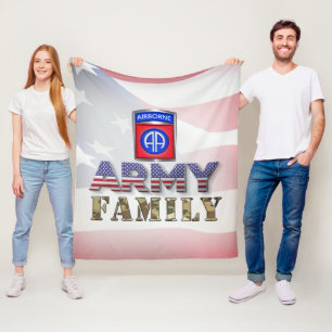 82nd Airborne Division Army Family Fleece Blanket