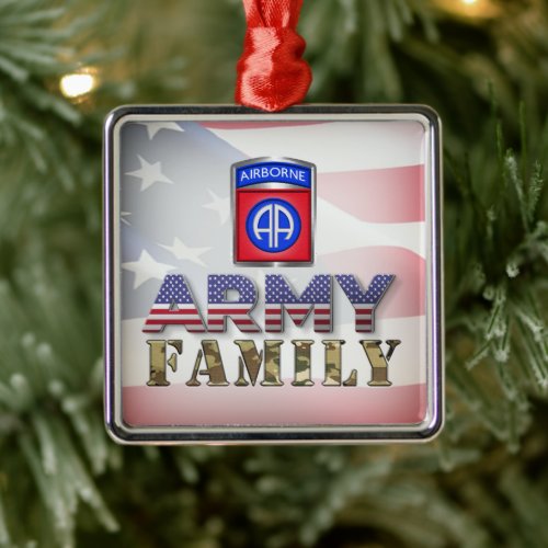 82nd Airborne Division Army Family Metal Ornament