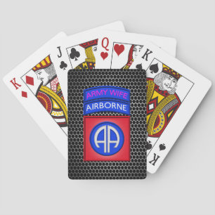 82nd Airborne Division Army Wife Poker Cards
