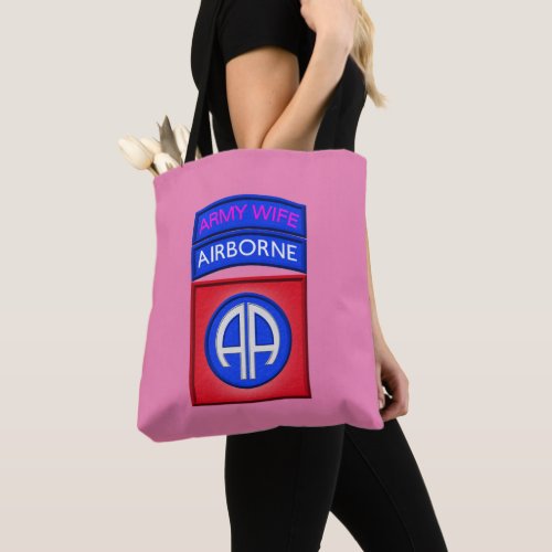 82nd Airborne Division Army Wife Tote Bag