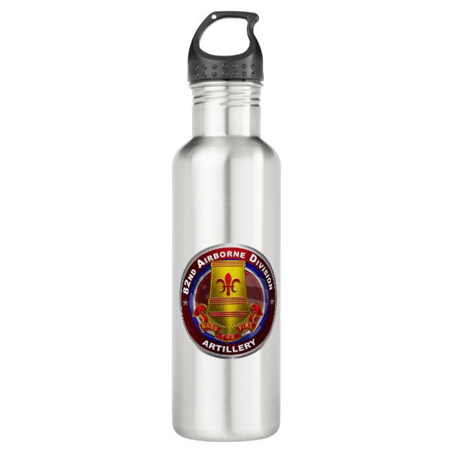 82nd Airborne Division Artillery Brigade  Stainless Steel Water Bottle (Front)