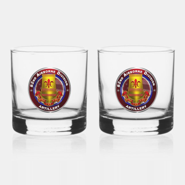 82nd Airborne Division Artillery Brigade  Whiskey Glass (Front)