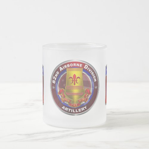 82nd Airborne Division Artillery   Frosted Glass Coffee Mug