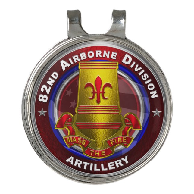 82nd Airborne Division Artillery  Golf Hat Clip (Front)