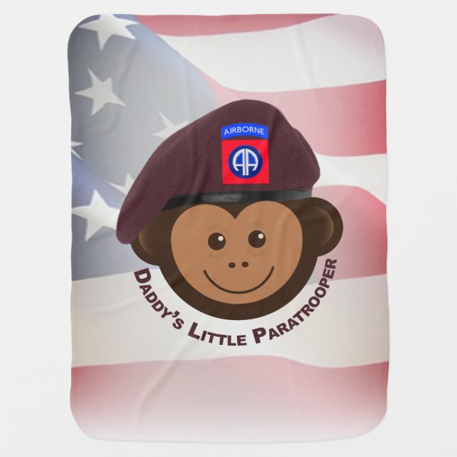 82nd Airborne Division  Baby Blanket (Front)