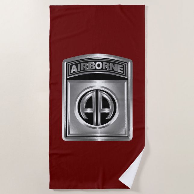 82nd Airborne Division  Beach Towel (Front)