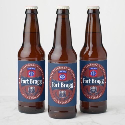 82nd Airborne Division  Beer Bottle Label