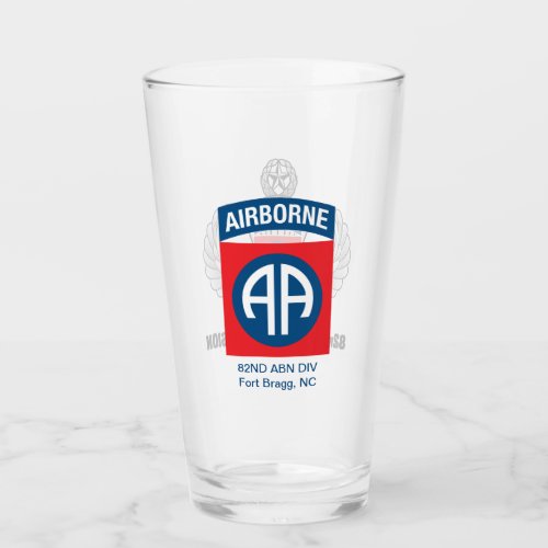 82nd Airborne Division Beer Glass