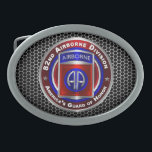 82nd Airborne Division  Belt Buckle<br><div class="desc">Display your pride for our Army's only Airborne Division! This is a specially designed gift for anyone looking for that one of a kind special gift for any occasion such as retirement, change of command, PCS, ETS or simply because you want this cool design. This Custom Designed 82nd Airborne Belt...</div>