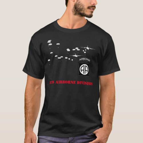 82nd Airborne Division Black T_shirt