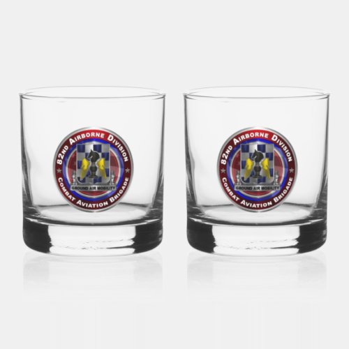 82nd Airborne Division CAB Aviation Brigade  Whiskey Glass
