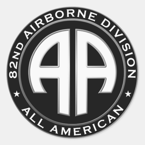 82nd Airborne Division Casual Patch Classic Round Sticker