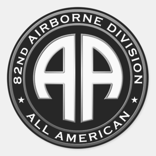 82nd Airborne Division Casual Patch Classic Round Sticker