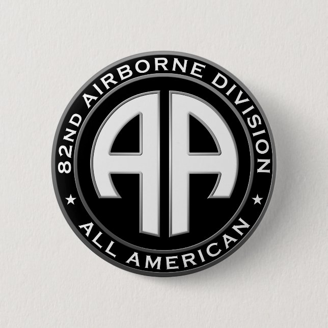 82nd Airborne Division Casual Patch Pinback Button (Front)