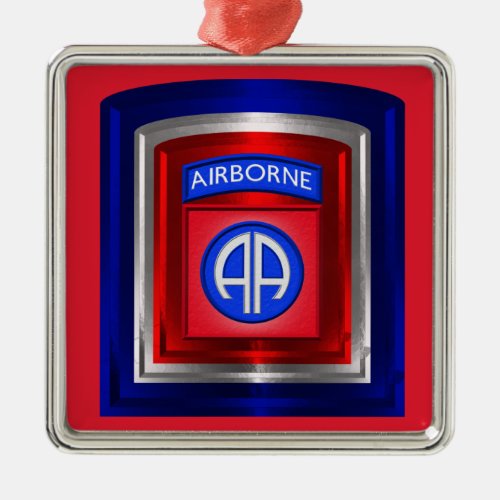 82nd Airborne Division Christmas Metal Ornament