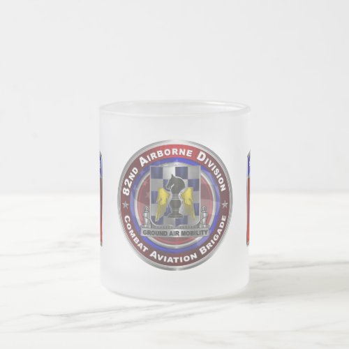 82nd Airborne Division Combat Aviation Brigade   Frosted Glass Coffee Mug