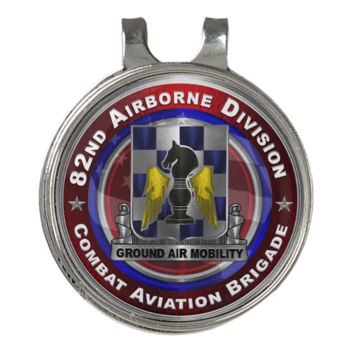 82nd Airborne Division Combat Aviation Brigade  Golf Hat Clip
