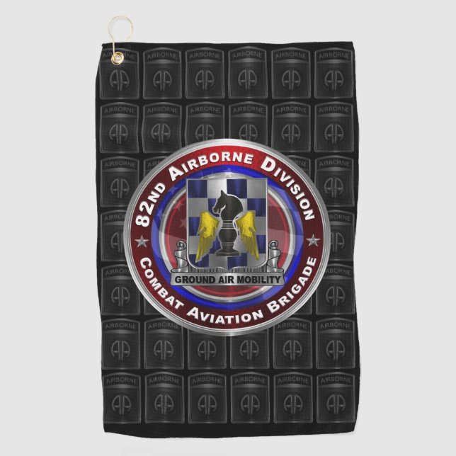 82nd Airborne Division Combat Aviation Brigade  Golf Towel (Front)