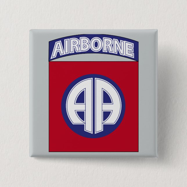 82nd Airborne Division - Combat Service Pinback Button (Front)