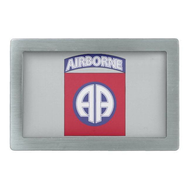 82nd Airborne Division - Combat Service Rectangular Belt Buckle (Front)