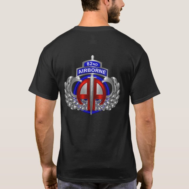 82nd Airborne Division Cool Dagger Design T-Shirt (Back)
