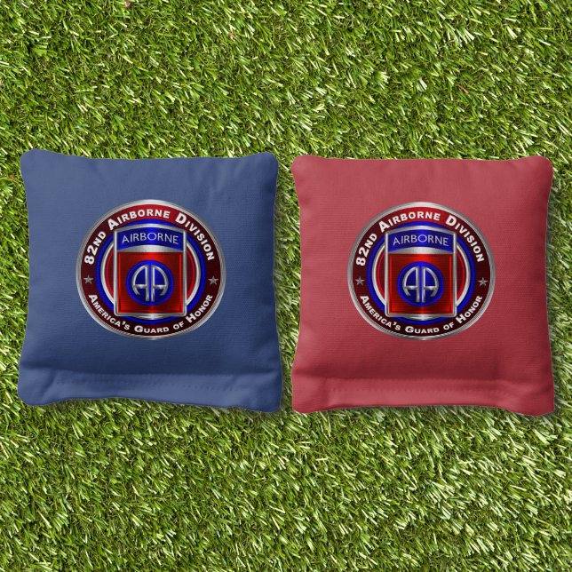 82nd  Airborne Division  Cornhole Bags (Grass)