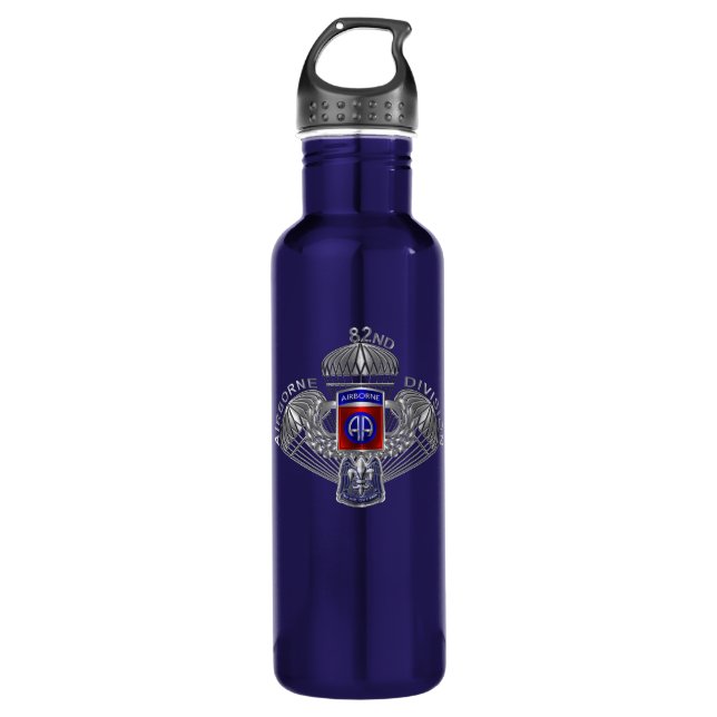 82nd Airborne Division Custom Design Stainless Steel Water Bottle (Front)