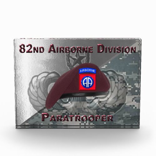 82nd Airborne Division Custom Paratrooper  Photo Block