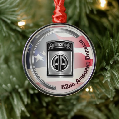 82nd Airborne Division Customized Christmas Metal Ornament