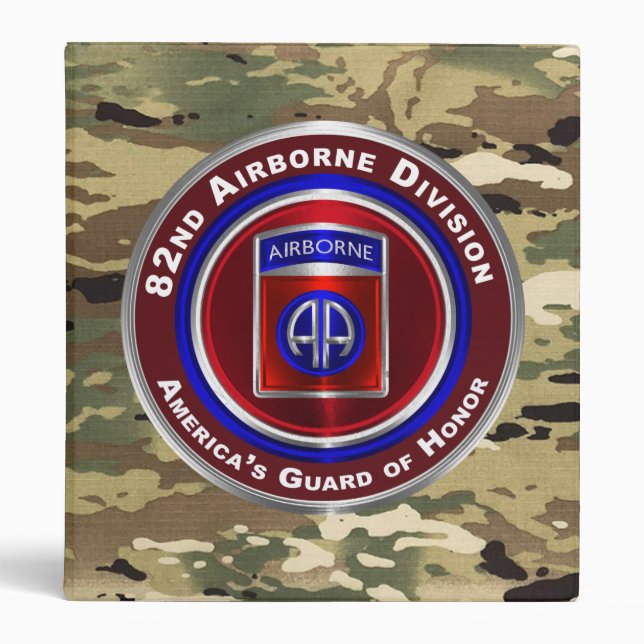 82nd Airborne Division Customized Design 3 Ring Binder (Front)