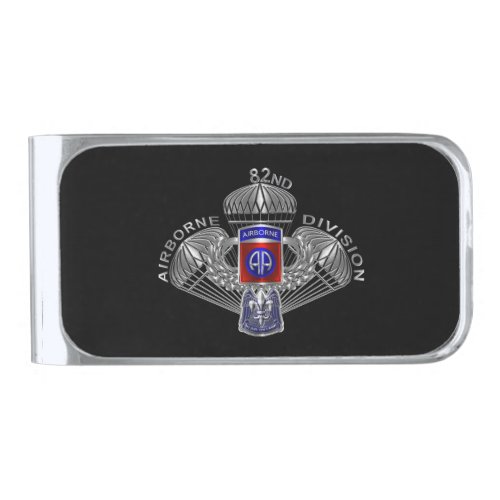 82nd Airborne Division Customized Silver Finish Money Clip