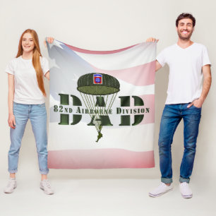 82nd Airborne Division DAD Fleece Blanket